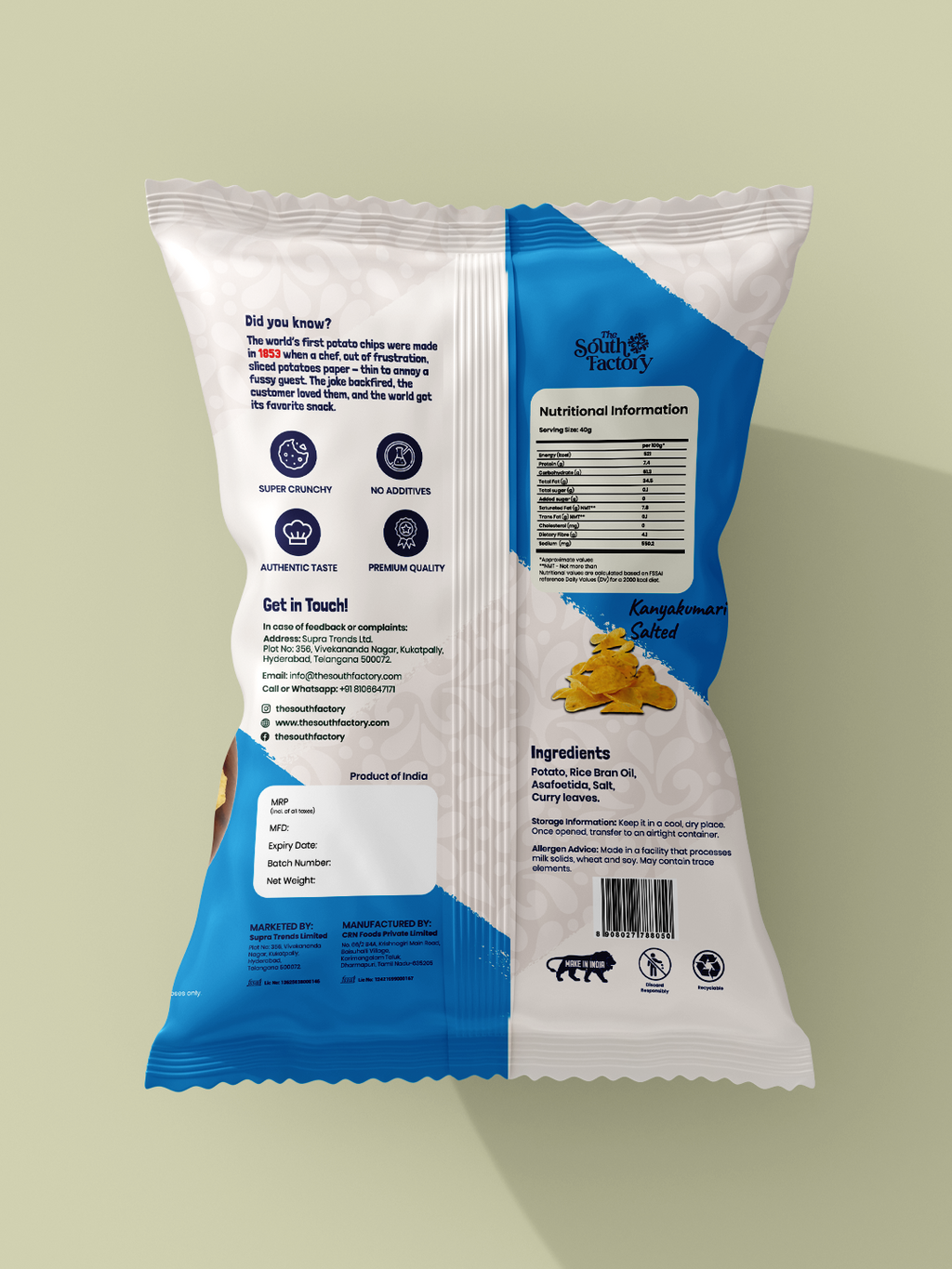 Kanyakumari Salted Chips